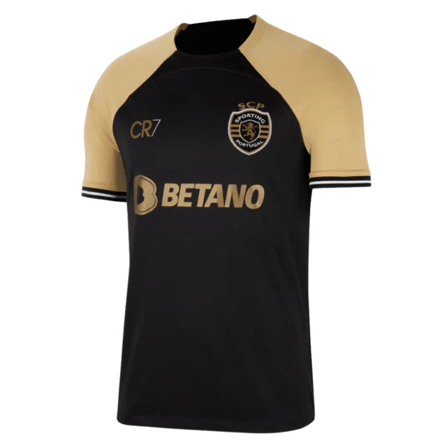 Camisa Sporting CR7 III 23/24 - Preta e dourada