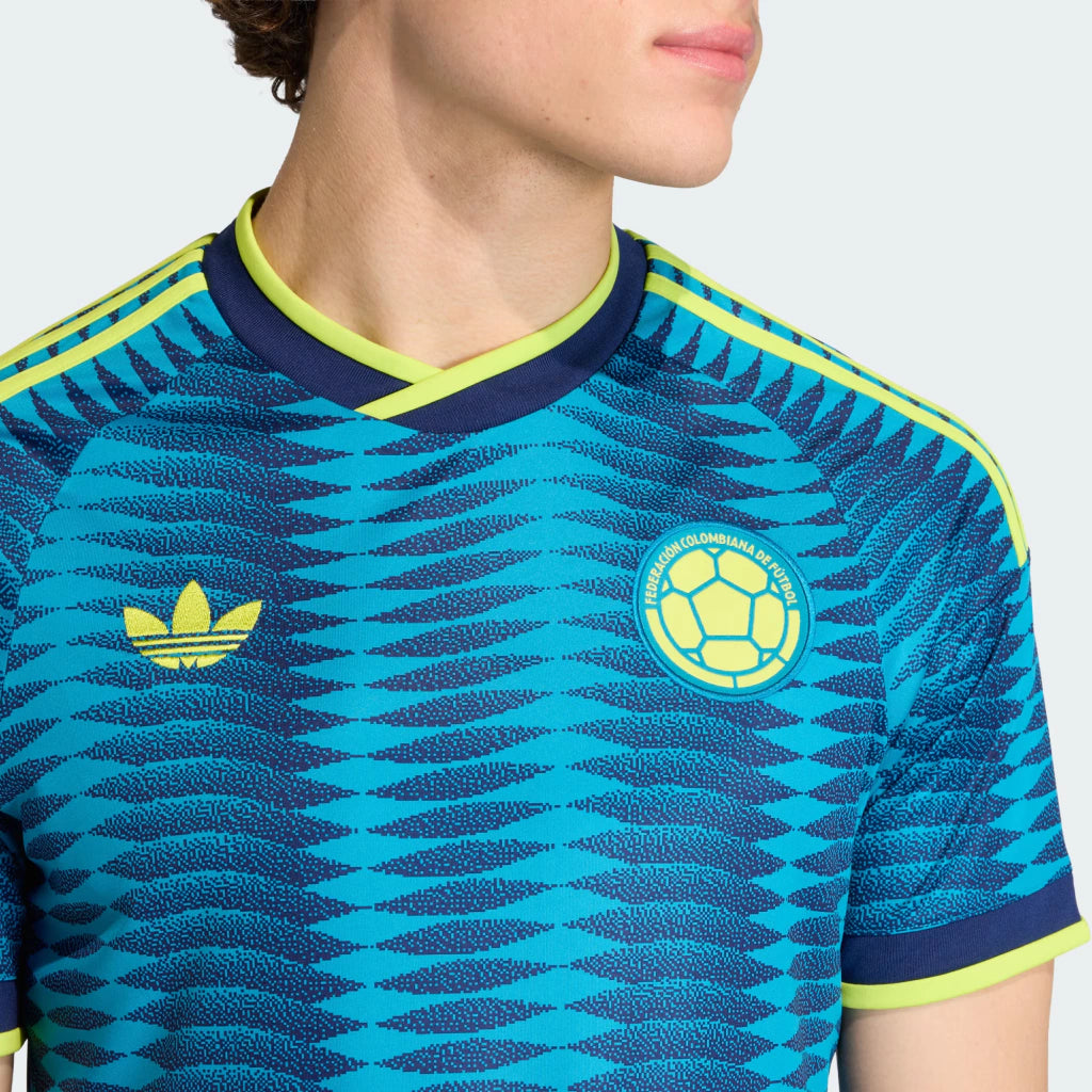 Camisa Colômbia Copa do Mundo 2026 Away II Torcedor Masculina - Verde e Azul