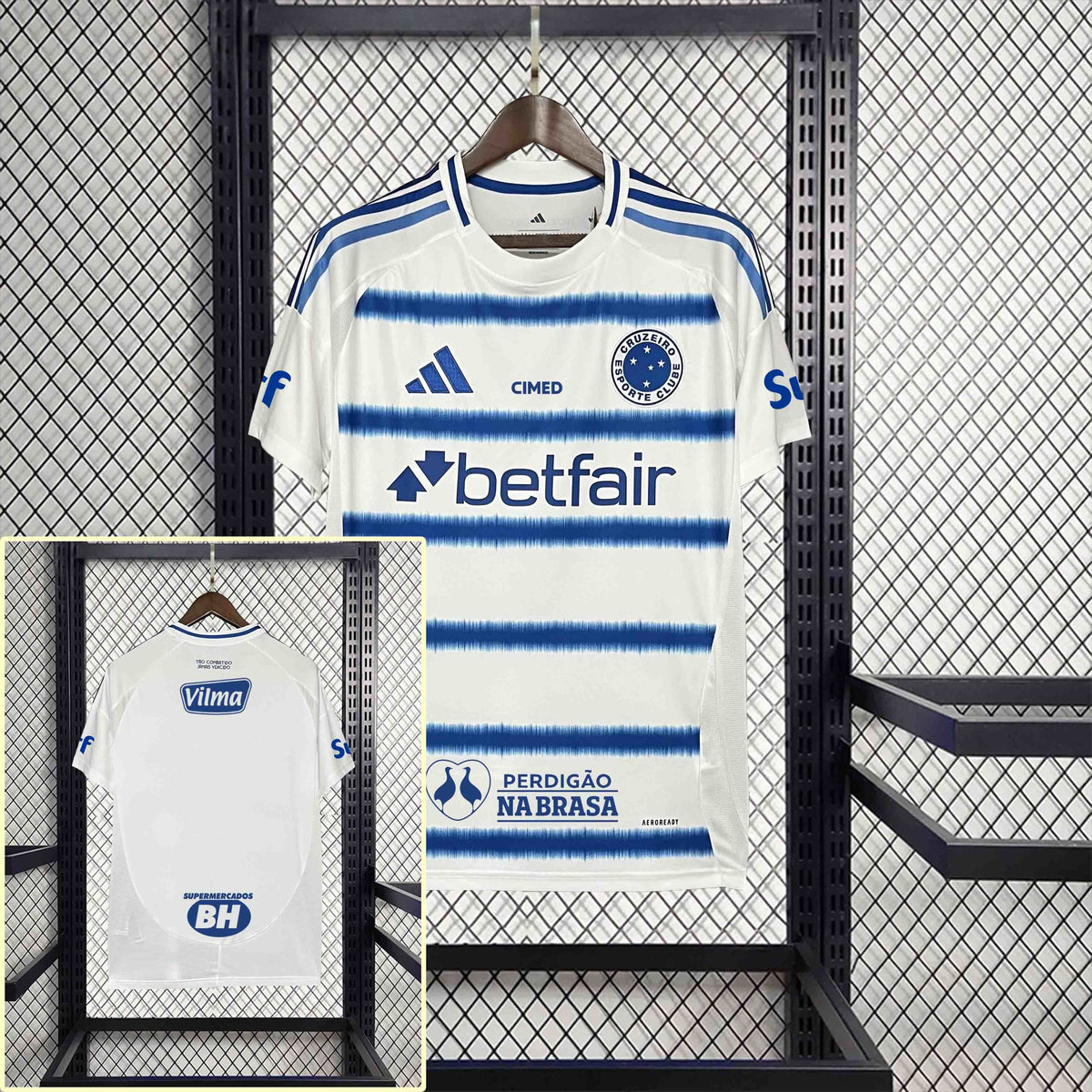 Camisa Cruzeiro II 25/26 - Branca + Patrocínios