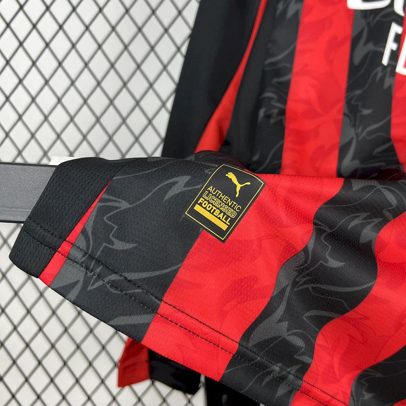 Camisa Milan 25/26 Casa Torcedor- manga comprida