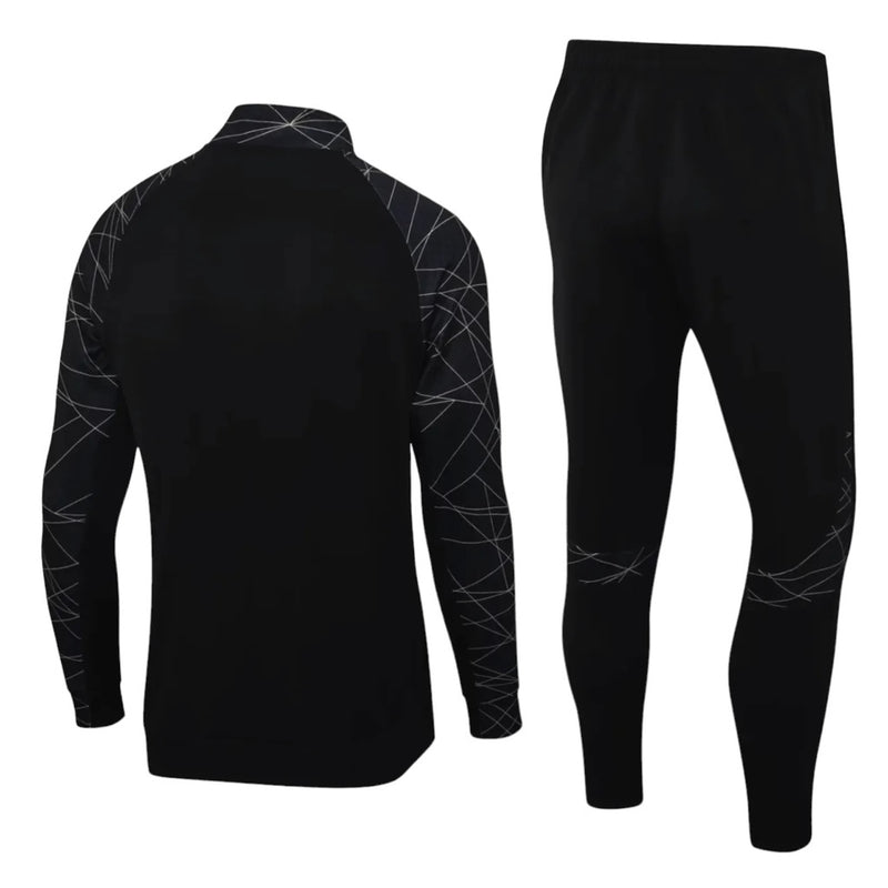 Conjunto de Treino Paris 23/24 preto com listras amarelas