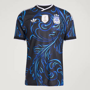 Camisa Argentina Copa do Mundo 2026 - Reserva Jogador Masculina - Preta e Azul