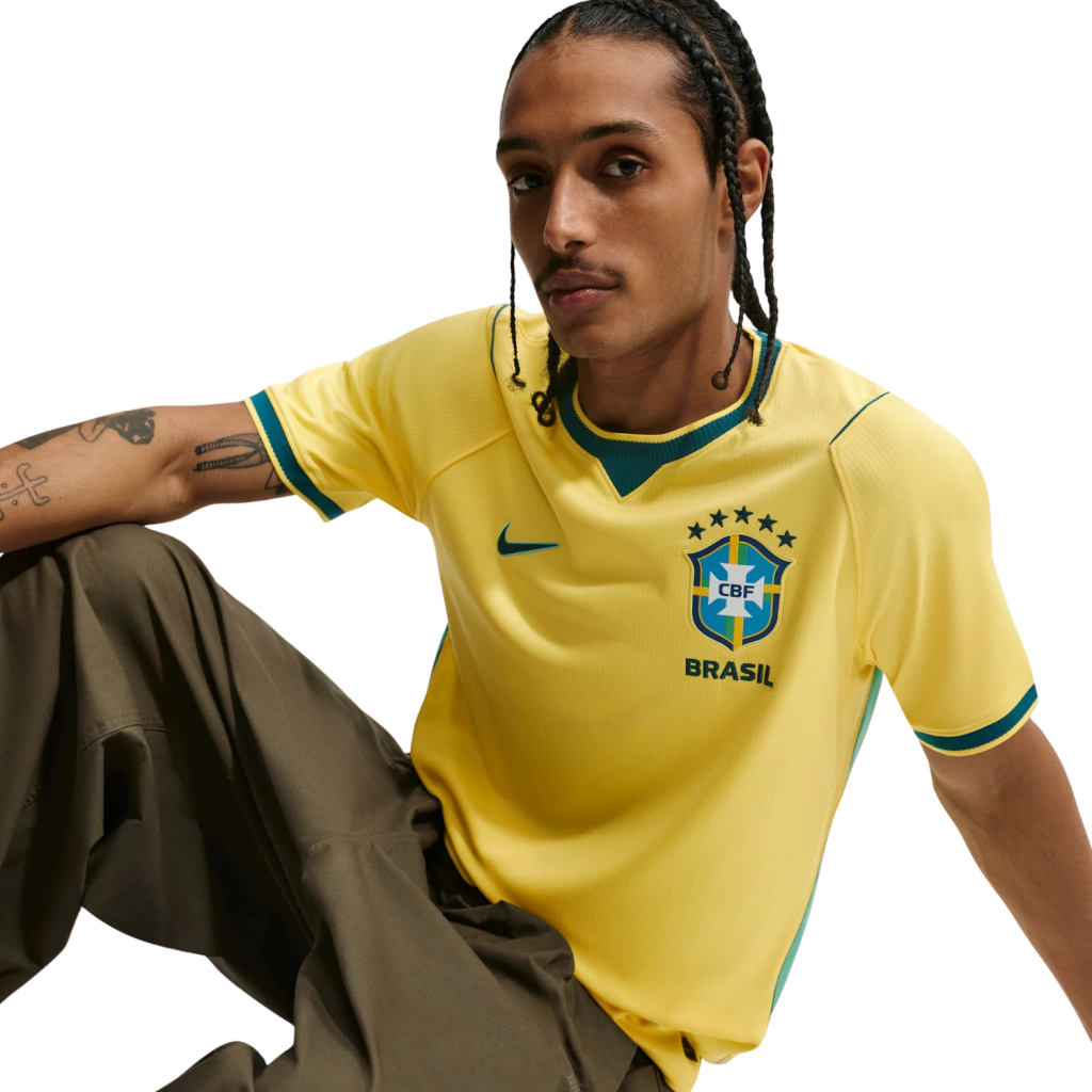 Camisa Brasil Home I 26/27 Torcedor Nike Masculino - Amarelo