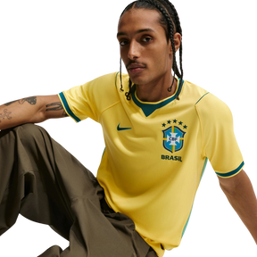 Camisa Brasil Home I 26/27 Torcedor Nike Masculino - Amarelo