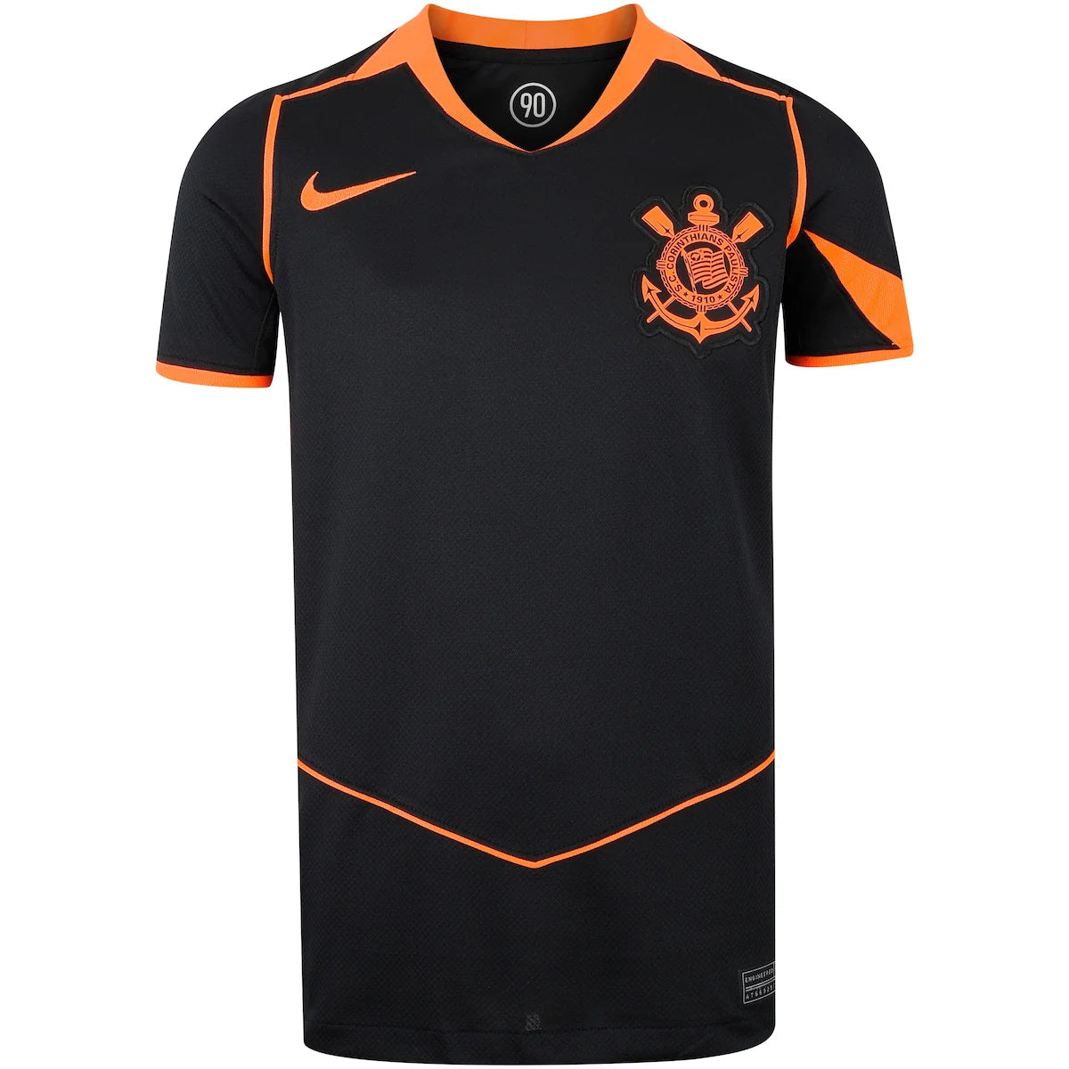 Camisa Corinthians III 25/26 - Torcedor Masculina - Preta e Laranja