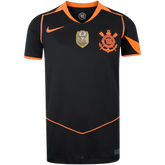 Camisa Corinthians III 25/26 - Torcedor Preta e Laranja + Patch CAMPEÃO Copa do Brasil