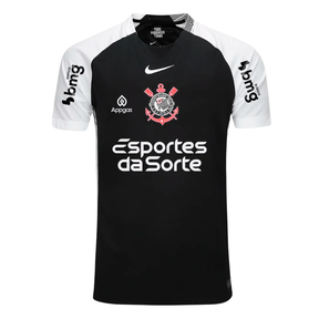 Camisa Corinthians II 25/26 - Torcedor Masculina - Preta + Patrocínios